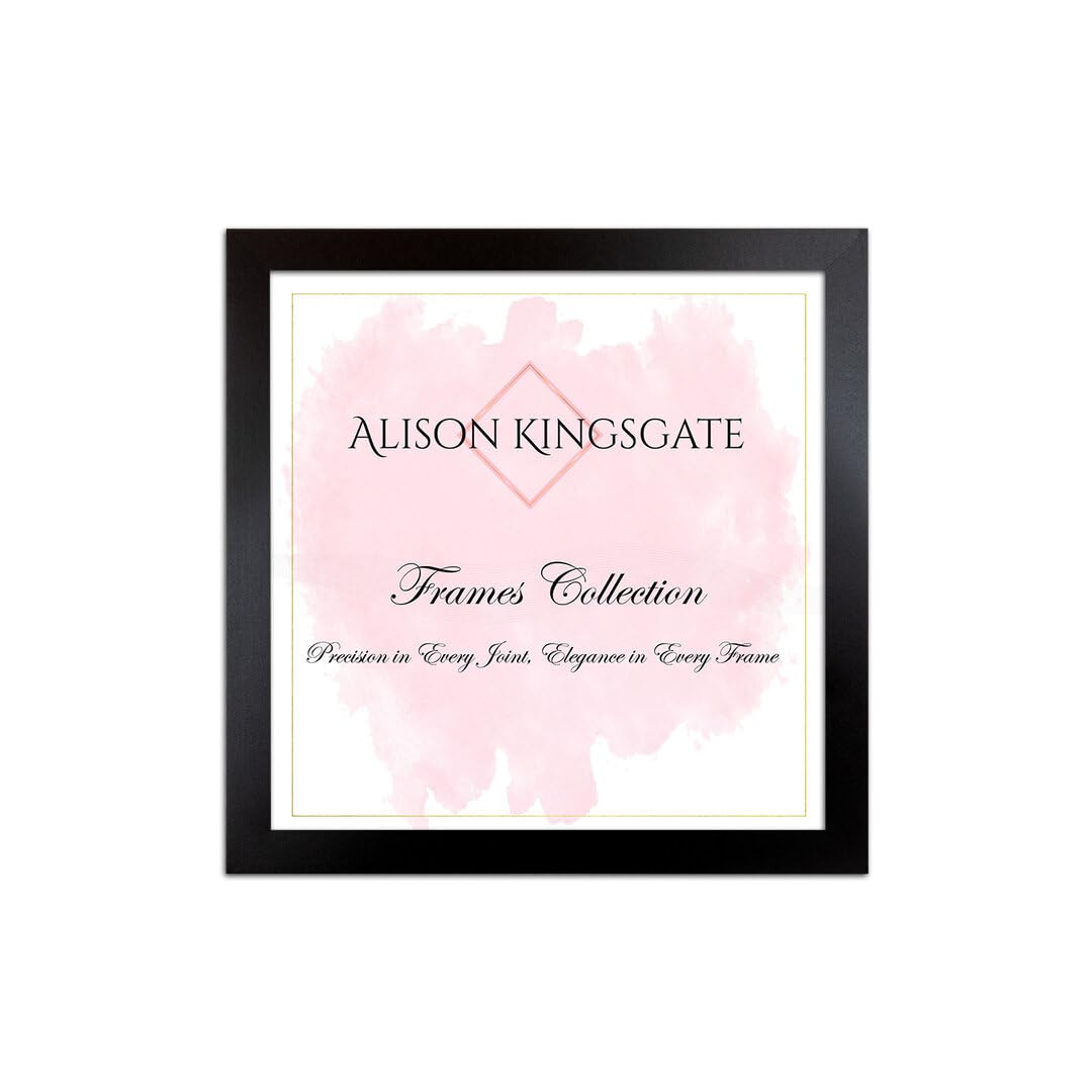 Alison Kingsgate Sleek 13X13 Picture Frame - Engineered Wood with Shatterproof Perspex Front -Perfect for Photos, Posters, Certificates -Suitable for Wall Mount or Tabletop Display - Purple