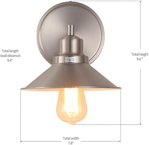 Apliques de pared industriales rústicos orientados hacia abajo, espejo de tocador retro, accesorio de iluminación de granja de baño, estilo vintage