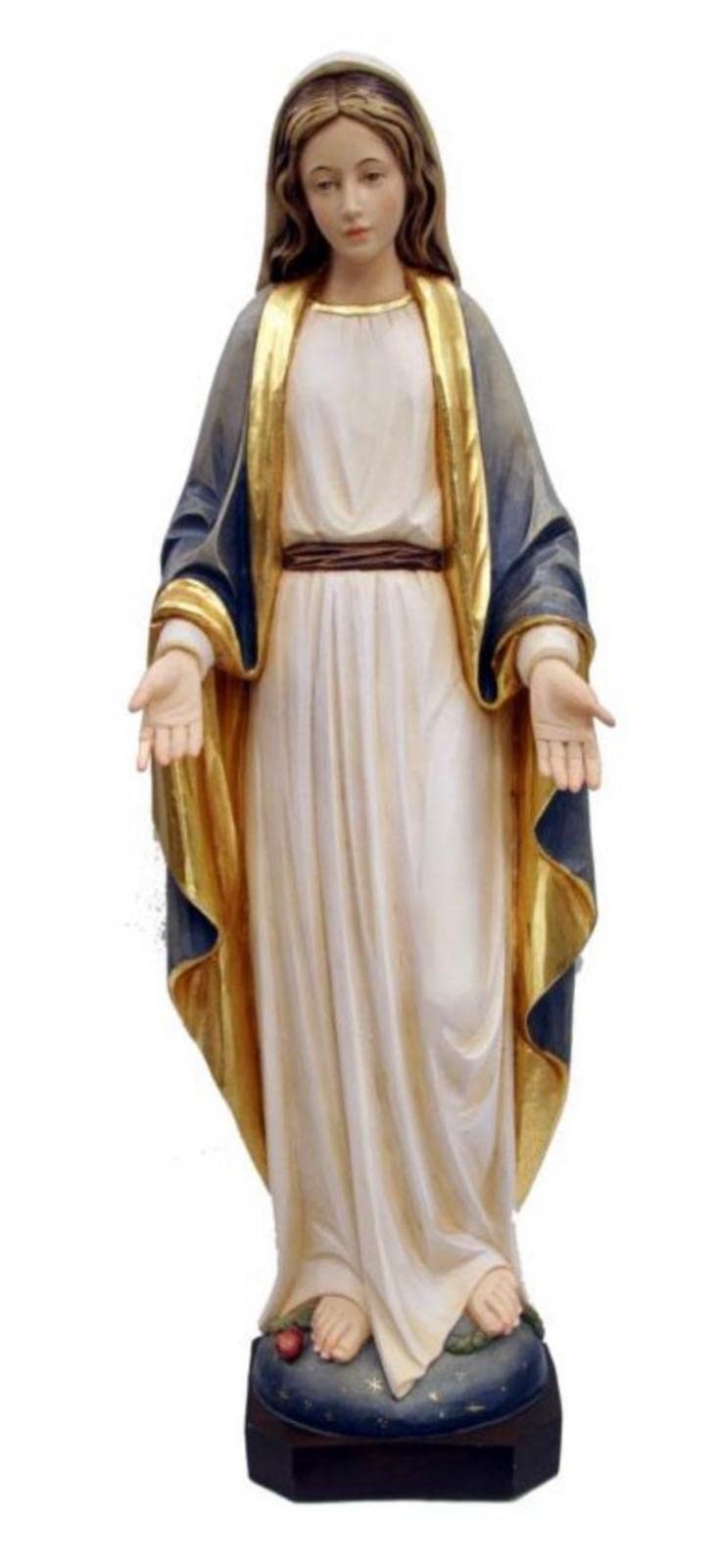 Estatua de la Virgen Envasada en Fibra de Vidrio, Altura 60 o 80 ó 100 centímetros. Fabricado en Italia (60 cm)