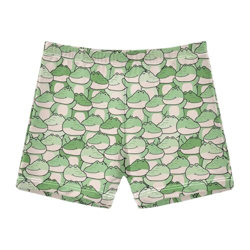 Sletend Boys Swim Jammers Cute Crocodile Cartoon Kids Athletic Swimming Shorts Swim Team Swimsuit 7-8T