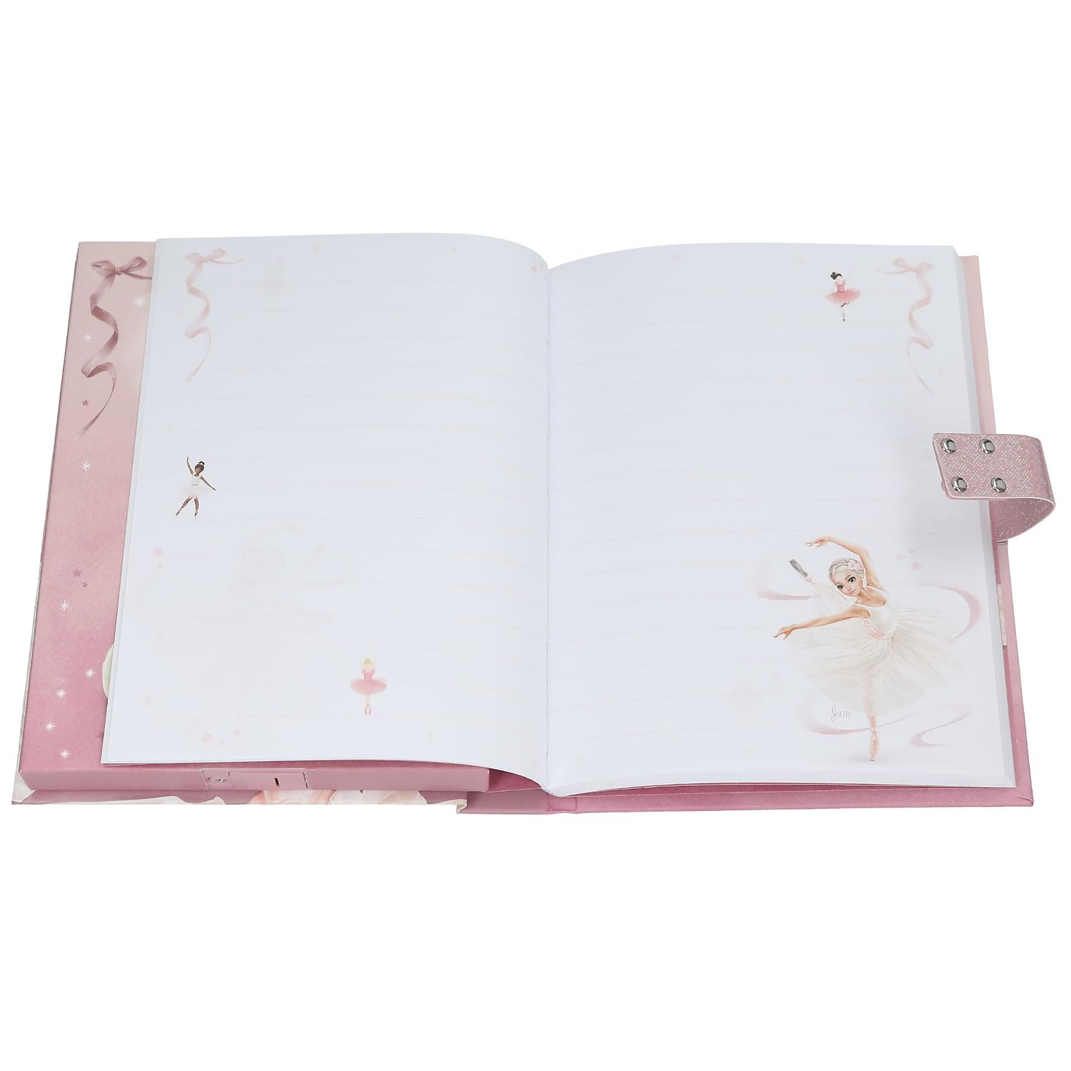 Depesche 13609 TOPModel Ballet - Agenda con código numérico y Sonido, Libro con 80 páginas rayadas y coloridamente ilustradas