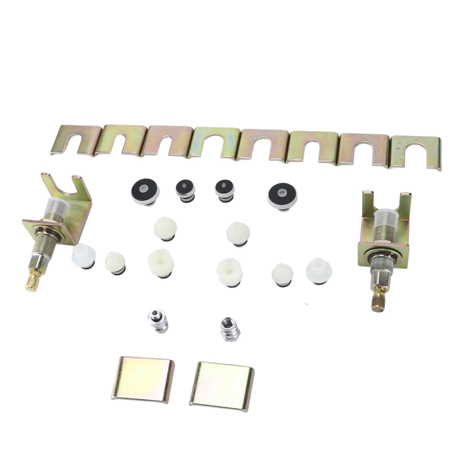 Kit Riparazione A/C 12 Pezzi con 10 Fibbie in Lega di Alluminio Universale per Tubo Condizionatore Auto, Evaporatore Condensatore, Filtro Essiccante Rilevamento Perdite