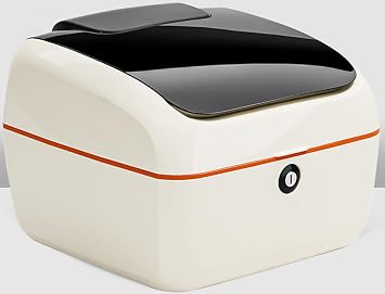 Motorcycle Tour Tail Box, Trunk Luggage Storage Rear Box Helmet Luggage Storage Top Case Large Capacity Universal for Scooter Moped,White