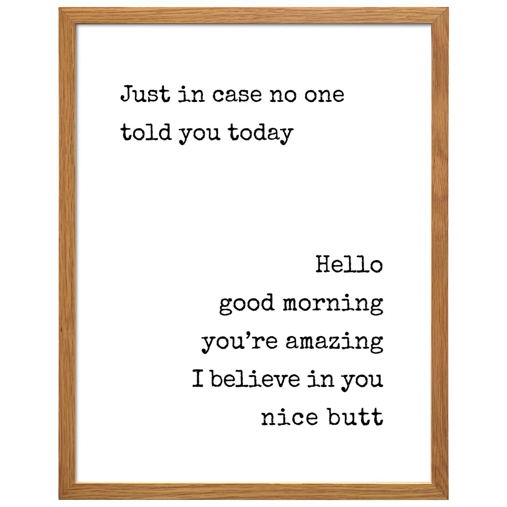 Women's Bathroom Decor 11x14 FRAMED - positive Quotes Wall Art for Bathroom, Kitchen - Unique, Funny Housewarming Gift for Her, Wife - Motivational