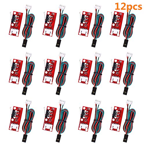 D-FLIFE 12pcs 3D Printer Mechanical Limit Switch with 70cm Cable Endstop Mechanical Limit Switches e for 3D Printer Makerbot Prusa Mendel RepRap CNC Arduino Mega 2560 1280 RAMPS 1.4