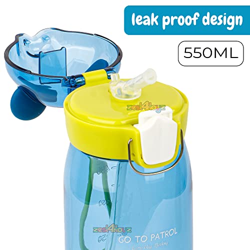 Image of Zest 4 Toyz Water Bottle for Kids Cute Cartoon Sipper Bottle for Kids Water Bottle Anti-Leak BPA Free (550 ML) Teddy Shape (Animal Themed)- Green