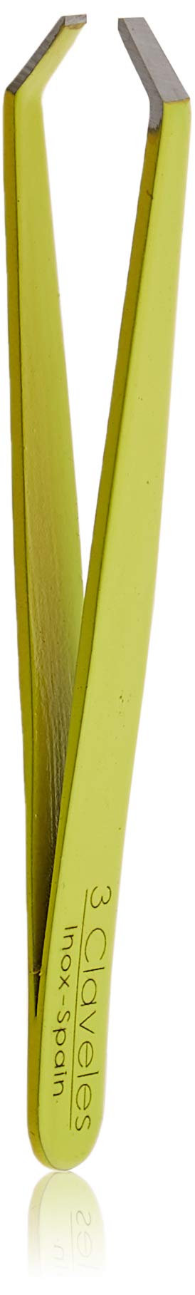3 Claveles Pinza de Depilar, Punta Cangrejo, Verde, 9 cm