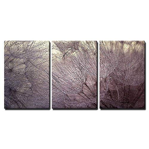 Wall26 3-Piece Canvas Wall Art, Dandelion Water Drops, 16x24