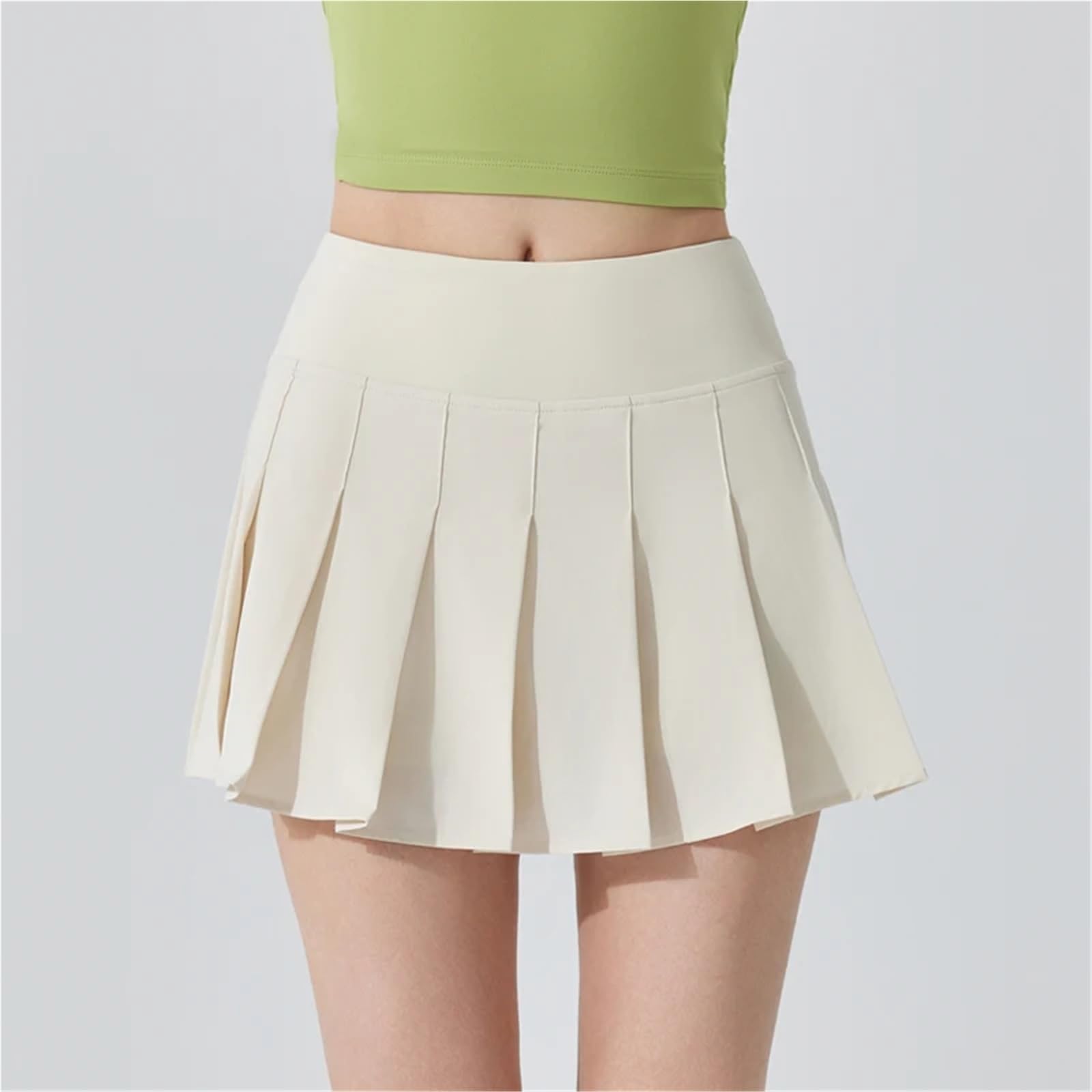 Falda Plisada de Tenis Mujer Falda de Tenis Plisada de Cintura Alta for Mujer y niña, Estilo Escolar, Estilo Skater, con Forro, for Golf y Deportes