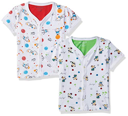 Image of Bumchums Baby Boy's Plain Regular fit T-Shirt (Pack of 2) (Assorted) (Color & Print May Vary)