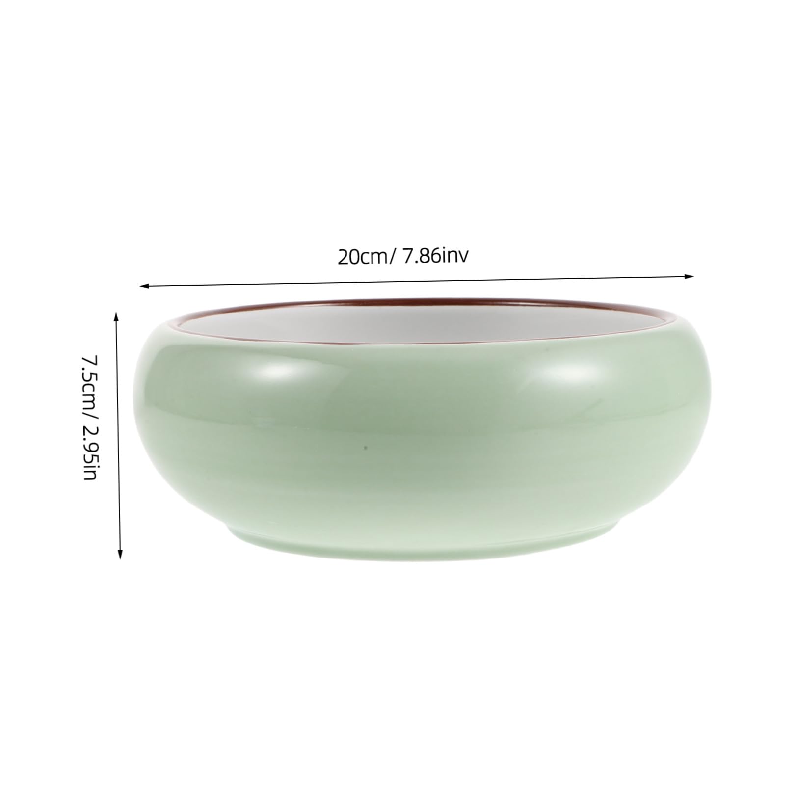 Toyvian Contenitore in Ceramica per Piante Acquatiche Grande Apertura, Design Rotondo Sobrio Opaco, per Coltura fuori Suolo e Decorazione Indoor
