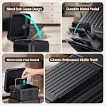 CEROELDA Small Trash Can with Lid-5L/1.3 Gal,Stainless Steel Outdoor Dog Poop Garbage Can-Farmhouse Retro Metal Waste Bin w/Step Pedal for Bathroom Bedroom Office-Soft Close-Black - Image 5