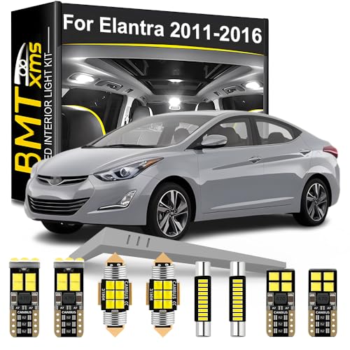 LED Interior Light Kit Replacement for HYUNDAI Elantra MD UD GT 2011 2012 2013 2014 2015 2016, Super Bright 6000K White