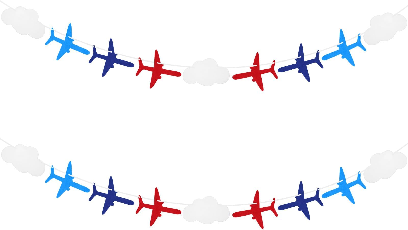 Lusofie 2 Pcs Cloud Garland Airplane Party Decorations Banner Airplane Birthday Party Decorations For Aviation Travel Themed Party Decorations Supplies
