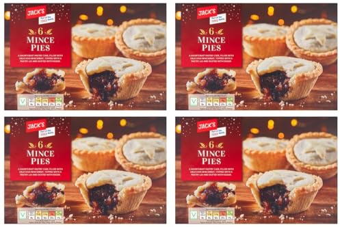 Mince Pies 6 Pack – Shortcrust Pastry Christmas Mince Pies (4 Pack ( Total 24 Pies))