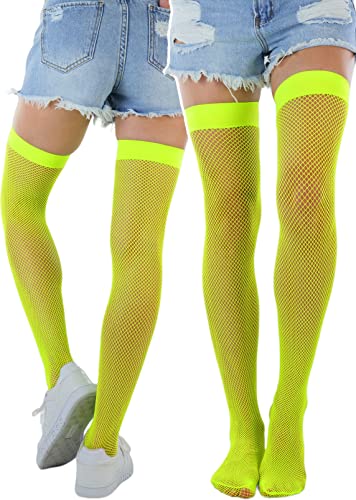 Image of ToBeInStyle Women's Diamond Large and Fine Fence Net Fishnet Nylon Thigh High