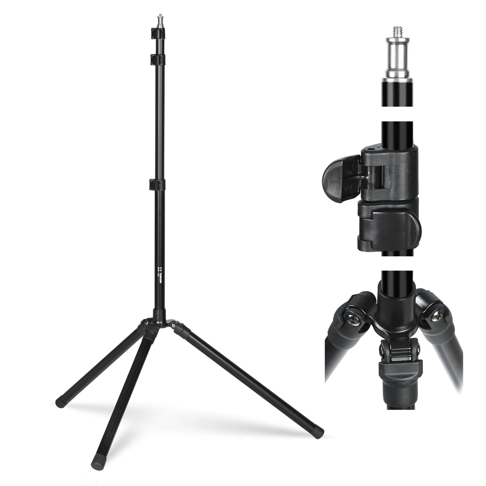 Reverse Foldable Light Stand - 200cm Studio Lighting Stand Aluminum Lightweight Photography Tripod with Carrying Bag for Flash Reflector Umbrella Softbox Ring Light FLS-20T
