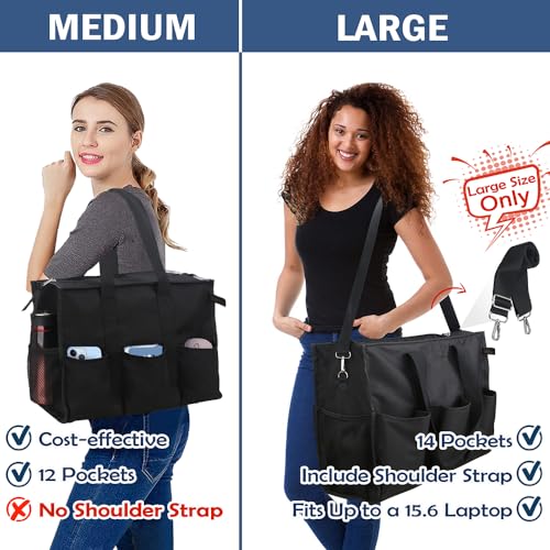 Image of Nurse Bags for Work Nursing Bag Multiple Pockets Waterproof Organizing Zip Top Clinical Bag for Nursing Students Home Health