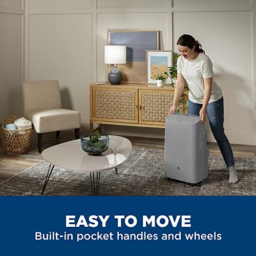 Ge 7,500 Btu Smart Portable Air Conditioner For Medium Rooms Up To 300 Sq Ft, Gray #TOP4