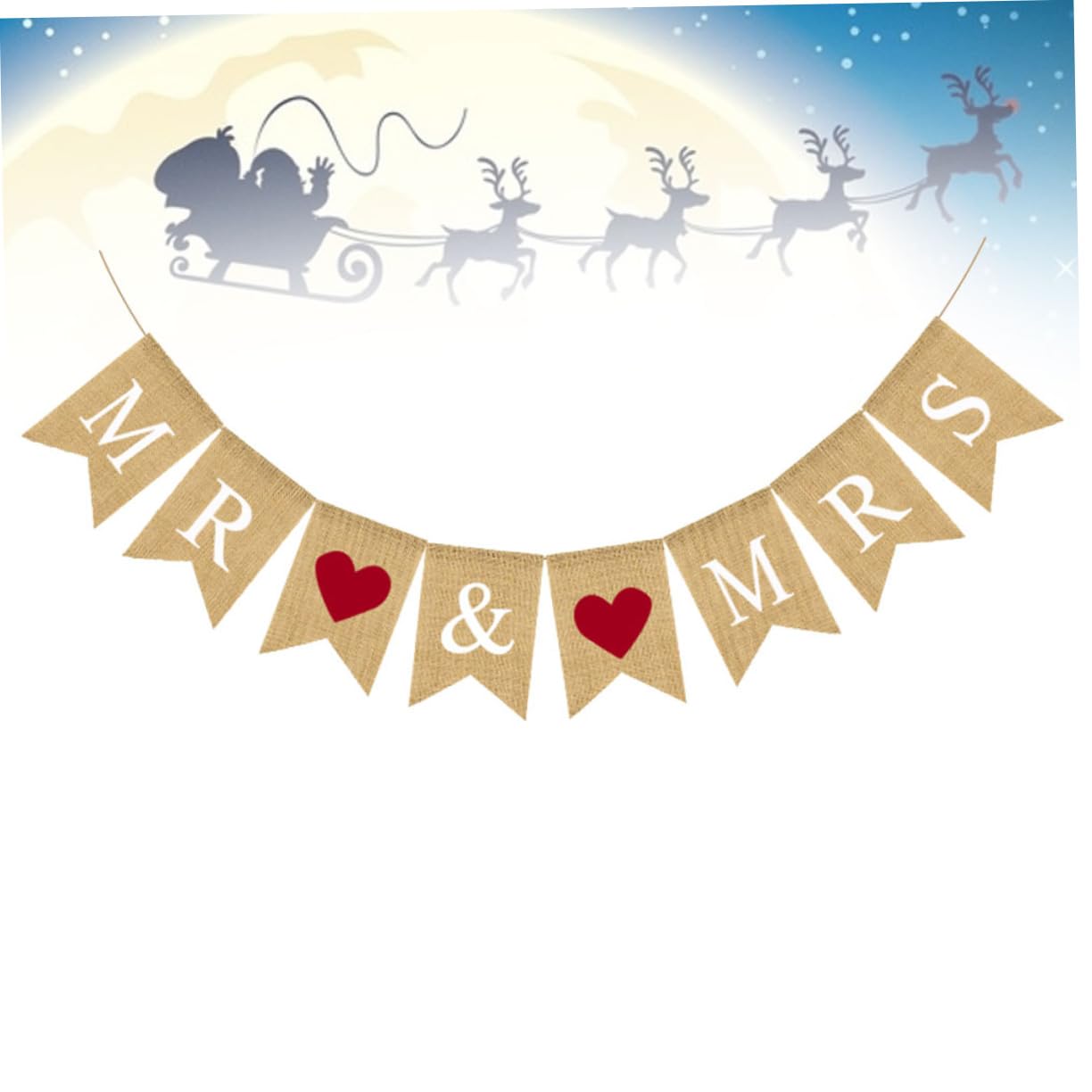 Abaodam 3 Stücke Hochzeit Party Requisiten Schwalbenschwanz Banner Sackleinen Und Liebe Herz Design Für Hochzeit Veranstaltungen