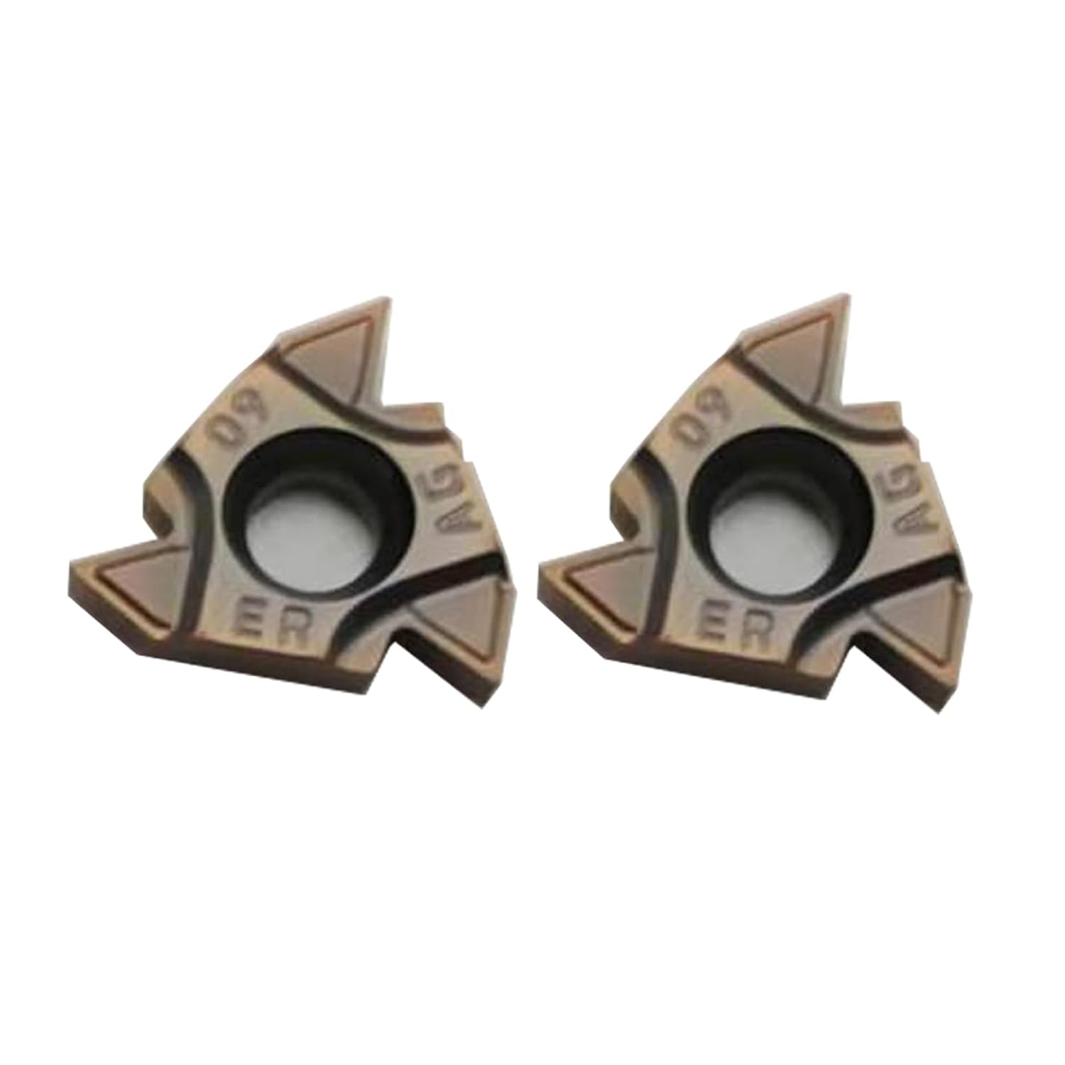 10Pcs Lathe Threading Inserts 16ER AG60 External Threading Insert Carbide Inserts for External Thread/Internal Thread Turning Tool Holders for for Stainless Steel and Iron