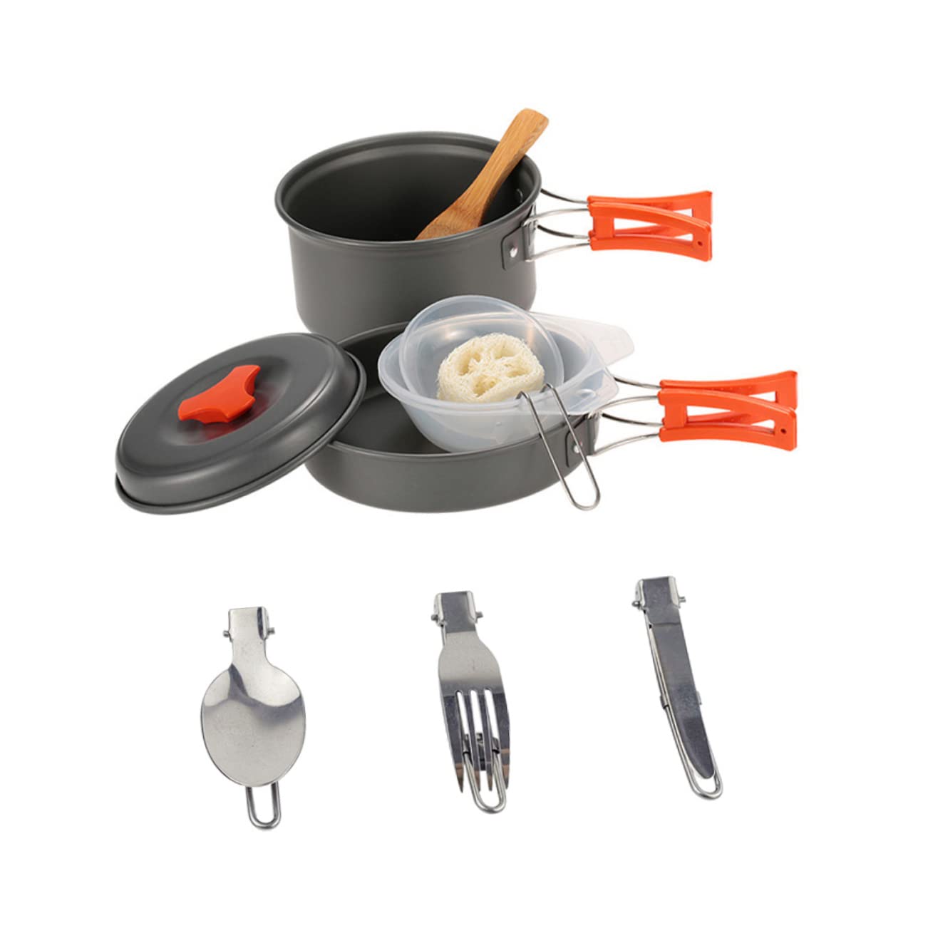 ifundom 1Set Portable Camping Cookware for People Lightweight and Utensils for Outdoor Cooking Picnic and Hiking Durable and Wear Resistant Design