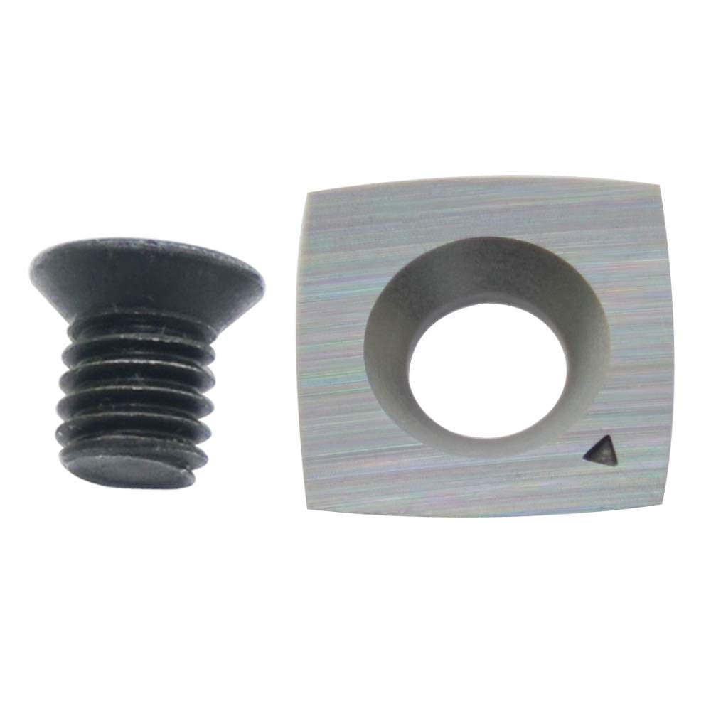 15mm Square Tungsten Carbide Replacement Cutter Inserts Knives 15 x 15 x 2.5mm-4 Edges with 2" Face Radius fit for Woodworking Helical Planer Head and CNC or DIY Wood Lathe Turning Rougher Tools 1pcs