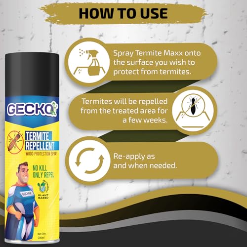 Image of Termite Repellent Spray for Home | 100% Natural & Chemical-Free | Eco-Friendly Biodegradable Formula | Removes Termites from Root Level | Long Lasting 15 Days Protection | 220ml - FORMULATION 3X