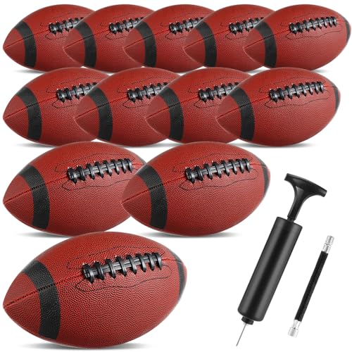 Jerify 12 Pcs Composite Leather Footballs Official Size Football Bulk