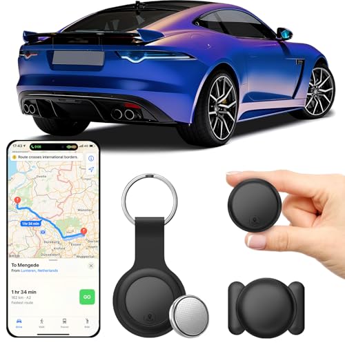 Localizzatore Gps Per Auto, Localizzatore Gps Intelligente (Compatibile Con Ios E Android), Localizzatori Di Oggetti Bluetooth, Copertura Globale In Tempo Reale, Localizzatori Di Tag,Nero