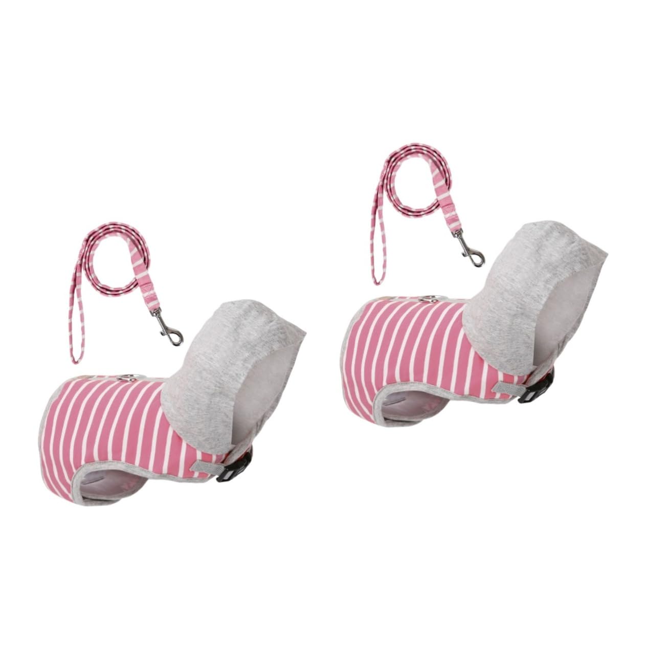 Happyyami 2pezzi Pettorina e Guinzaglio Per Gatti Con Strisce Imbracatura Per Passeggiate e Attività Outdoor Vestito Comodo Taglia
