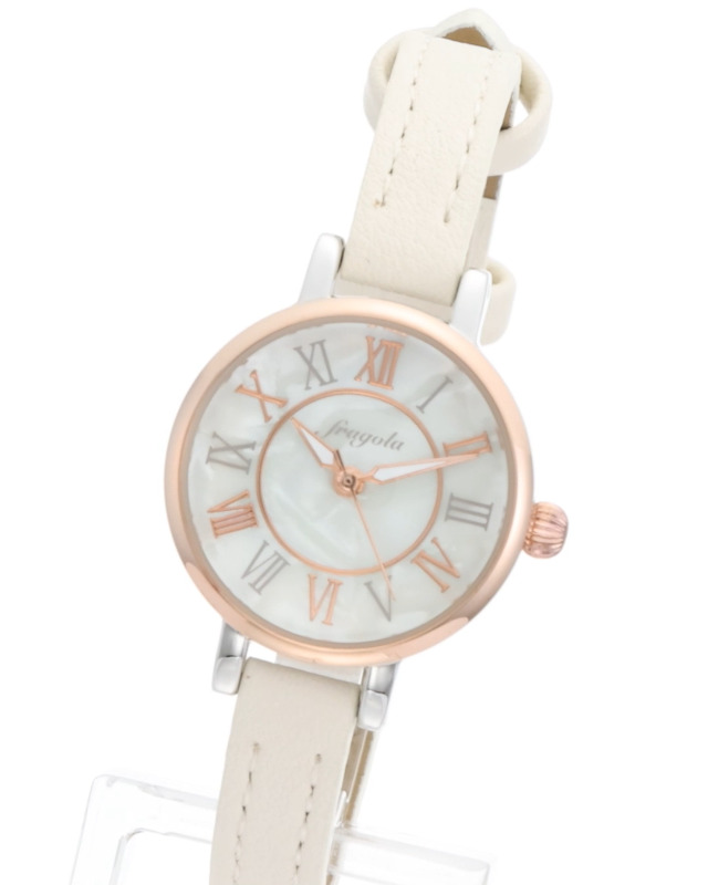 Amazon.co.jp: [フォロー] 腕時計 fragola(フラゴラ) コンビカラー