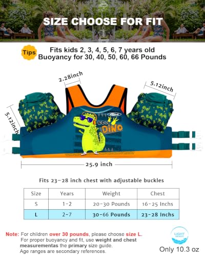 Image of AEOCOO Puddle Float Jumper for Swiming, Toddler Swim Vest for Water Play, Pool Floats with Swimming Arm Floaties Swim Jacket & Water Wings for Kids Swimmies, Boys, Girls, Ninos
