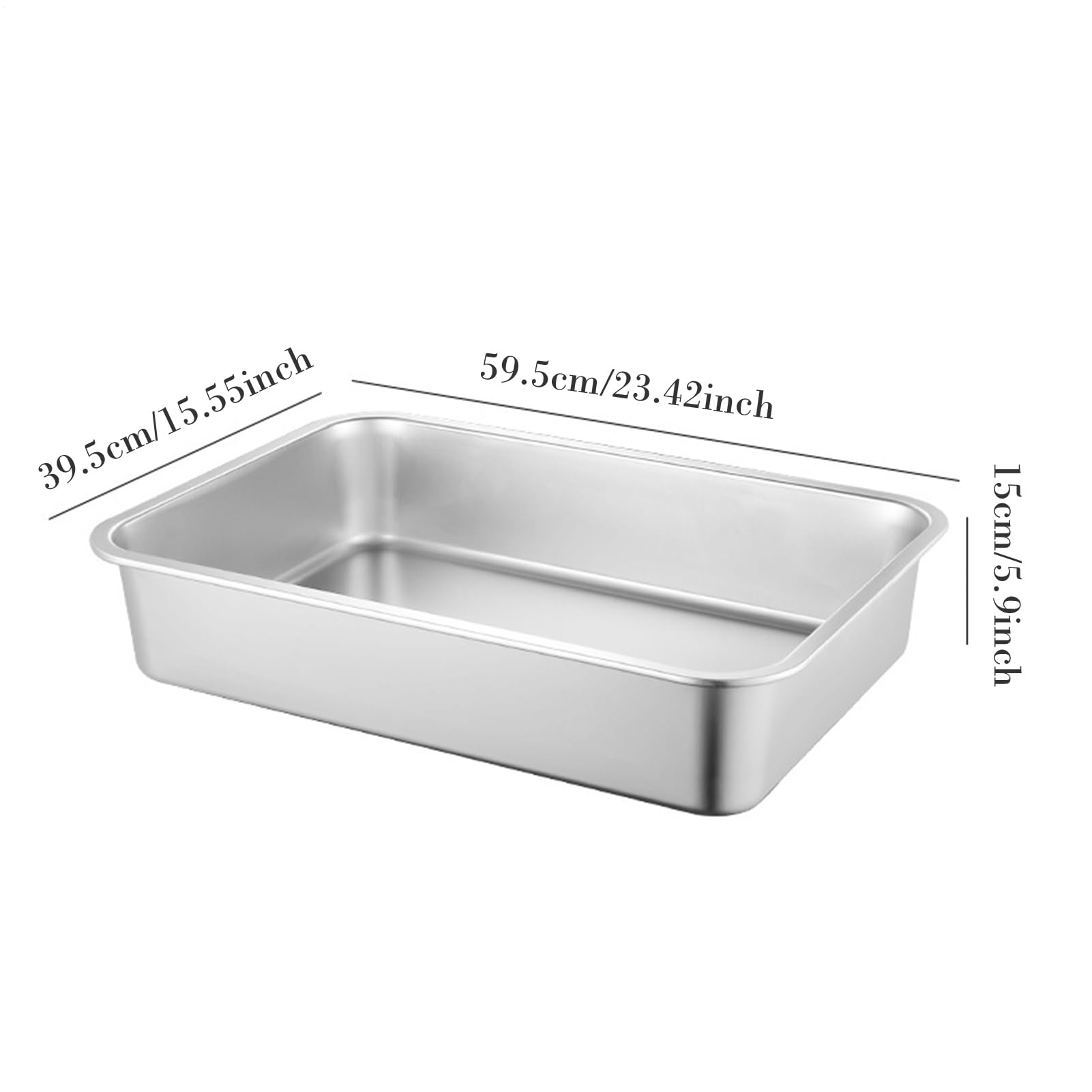 Bandeja de Basura de Acero Inoxidable para Gatos, diseño a Prueba de | salpicaduras y antiadherente, bandeja de basura duradera para mascotas, fácil de para el control de olores, caótico H