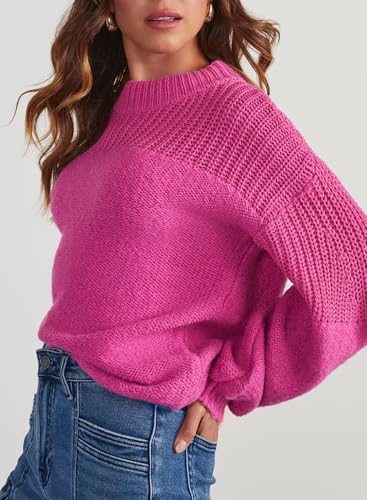 Dokotoo Women's Casual Loose Fit Long Sleeve Knit Sweater