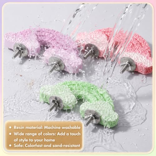 Image of Novabright 3 Pack Bird Beak Grinding Stone Cloud Shaped Bird Perch 6.1 x 2.9 Inch Washable Birds Cage Accessories Parakeet Perches Replacement of Natural Wood Perches for Budgies Cockatiels Conures