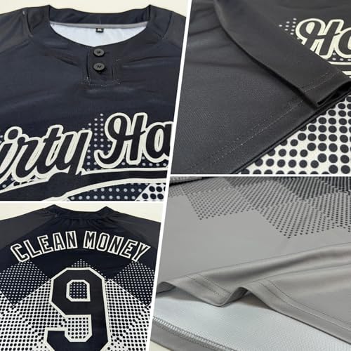 Camiseta personalizada para hombre Fanscustom de softball suave, uniforme deportivo con 2 botones para slowpitch miniatura 5