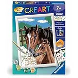 Ravensburger – CreArt Kids 18 x 24 cm – Numero d'arte – Tenerezza – Kit di pittura con numeri – con adesivi – dai 7 anni – 25811