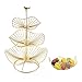 Cesto di Frutta in Metallo a 3 Livelli, portafrutta Decorativo, fruttiera a più Livelli, Supporto per Il Caricamento di Frutta e Verdura, Decorazione del Soggiorno