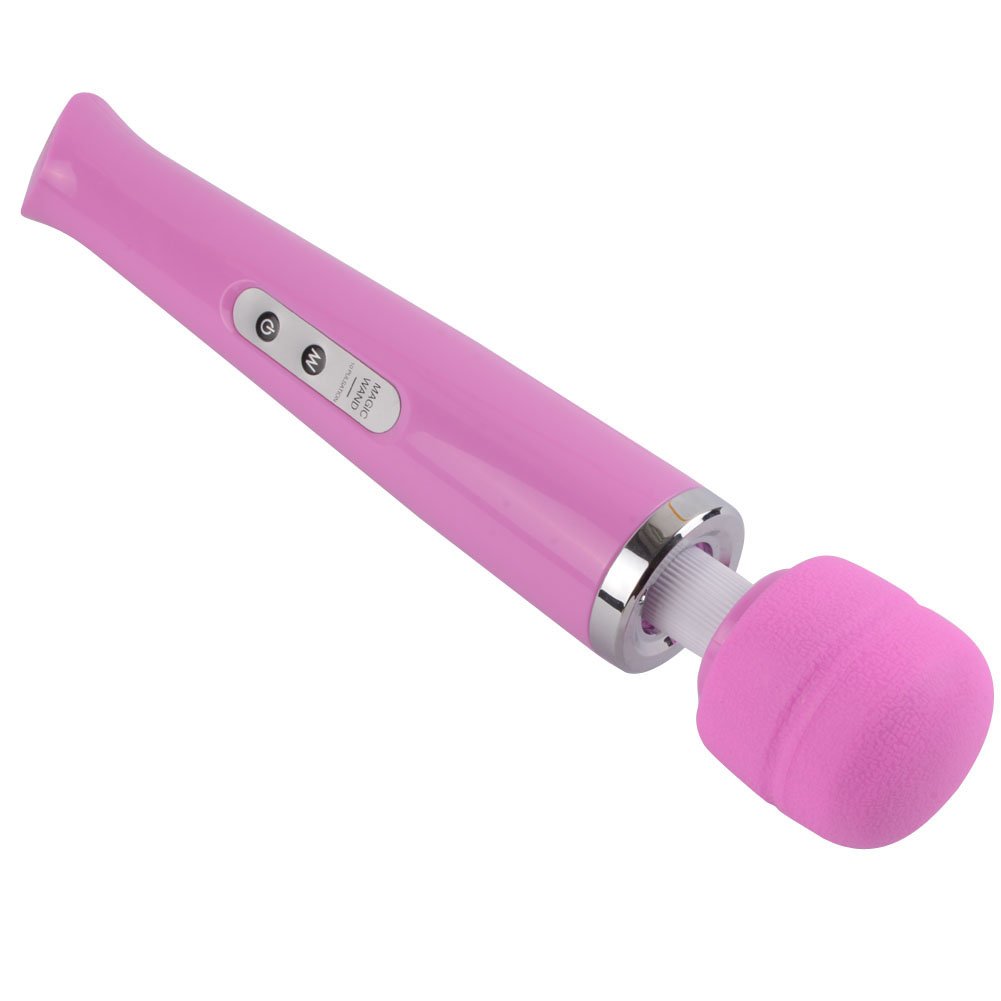 Wand Massager Handheld with 10 Powerful Speeds Personal Cordless Rechargeable Therapy Body Massager for Muscle Aches and Sports Recovery,Pink
