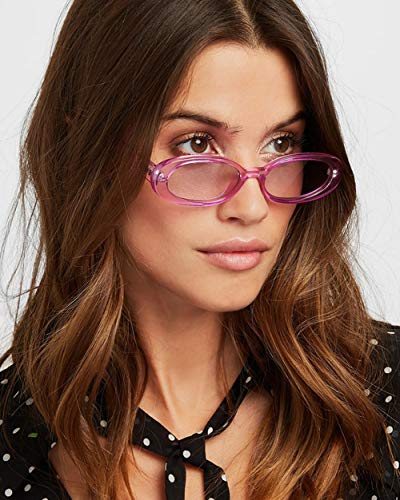 Image of Shiratori Women's Retro Oval Holiday Sunglasses Non-polarized UV400