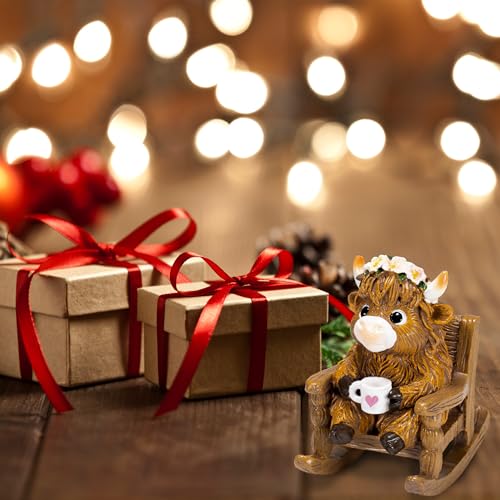 Highlandcowfigurineforbookshelfdecorhighlandcowsthemedgiftsforwomenresinfigureshomedeskdecorationsaccentsrest  Urban Country Home Decor Highland cow figurine for book shelf decor highland cows themed gifts for women resin figures home desk decorations accents rest  urban country home decor