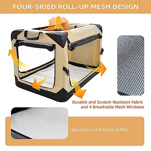 Snapklik.com : Pettycare 36 Inch Collapsible Dog Crate For Large Dogs ... - Soft Dog Crate With Wide Entrance Design