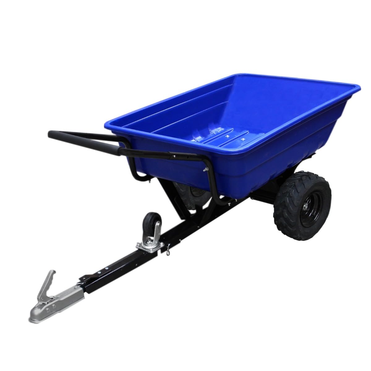 Conjunto de REMOLQUE ATV Todo Terreno 300x940x120mm con Neumáticos Capacidad 295kg y PULVERIZADOR con Tanque 60L de 400x380x400mm con 5m Cable y 5m Cinturón Seguridad Presión Máxima 12 bar