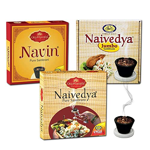 Gobelets Om Shanthi Navin en lot de 3 pièces Naivedya Jambo de qualité - 2