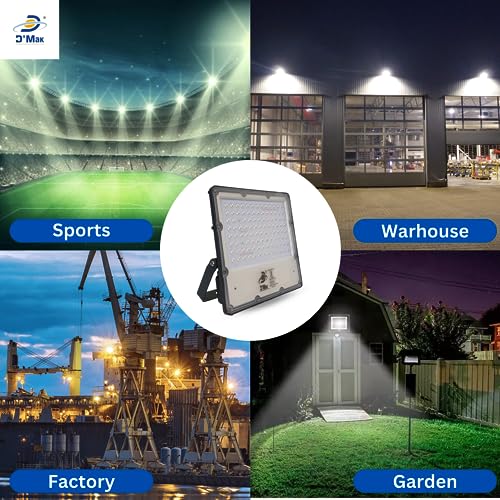 Image of D'Mak 100W Lens Led Flood Light - Ip65 Waterproof Led Lights with 120 Wide Beam-Led Lamp Lights for Yard,Showroom,Shop, Factory,Garden, Playground & Home(Cool White,6500k)- Pack of 1