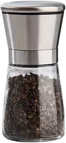 Kit 2 Unidades Moedor de Sal Pimenta Tempero Manual Aço Inox