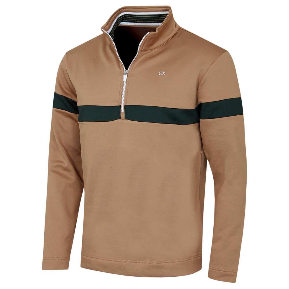 Calvin Klein Mens Scale CK Insul-Lite 1/2 Zip Sweater - Tan - XXXXL