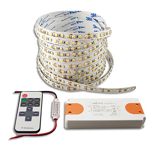 Innovate® LED Strip SET | 12V | 9,6W/m | inklusive Mini Funk Dimmer + Trafo ECO | Transformator für LED Stripes | Driver | Netzteil | Flexband | LED Streifen |