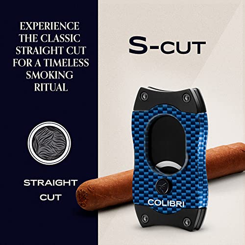 Colibri S-Cut Cigar Cutter, Carbon Fibre Pattern, Classic Straight Cut, Up-to 66 Ring Gauge Cigars, Non-Stick Coating - Image 3